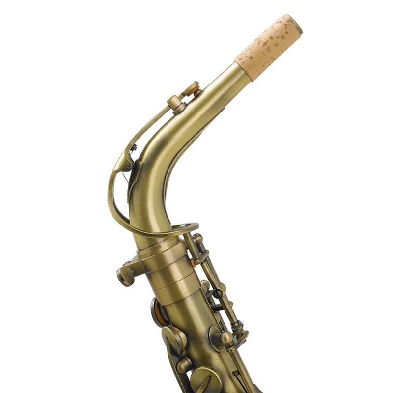 ABJX New E Flat Alto Saxophone Bent Neck Brass Mouthpiece Bent Pipe Antique Saxophone Neck Instrument Accessories