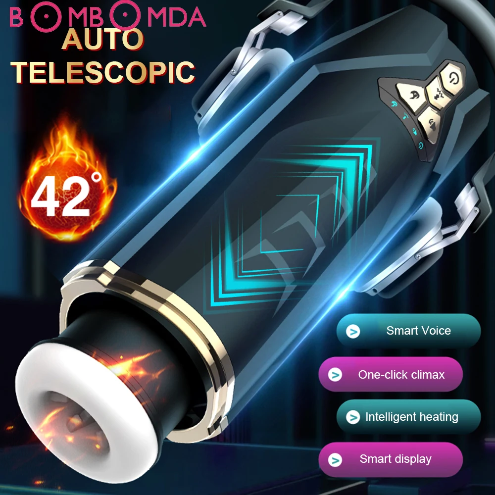 Automatic Male Masturbator Telescopic Real Voice Masturbation Cup For Men Pussy Strong Thrusting Bl_voghion.com