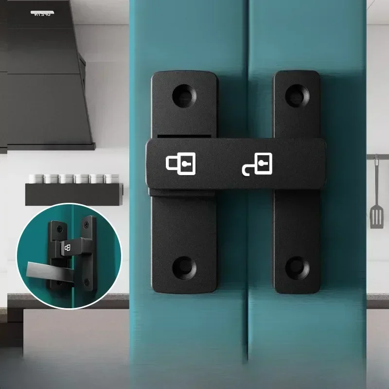Security Barn Door Lock 3-Digit Conbination Lock Home Door for Bathroom Wine Cabinet with Password Code Durable Zinc Alloy