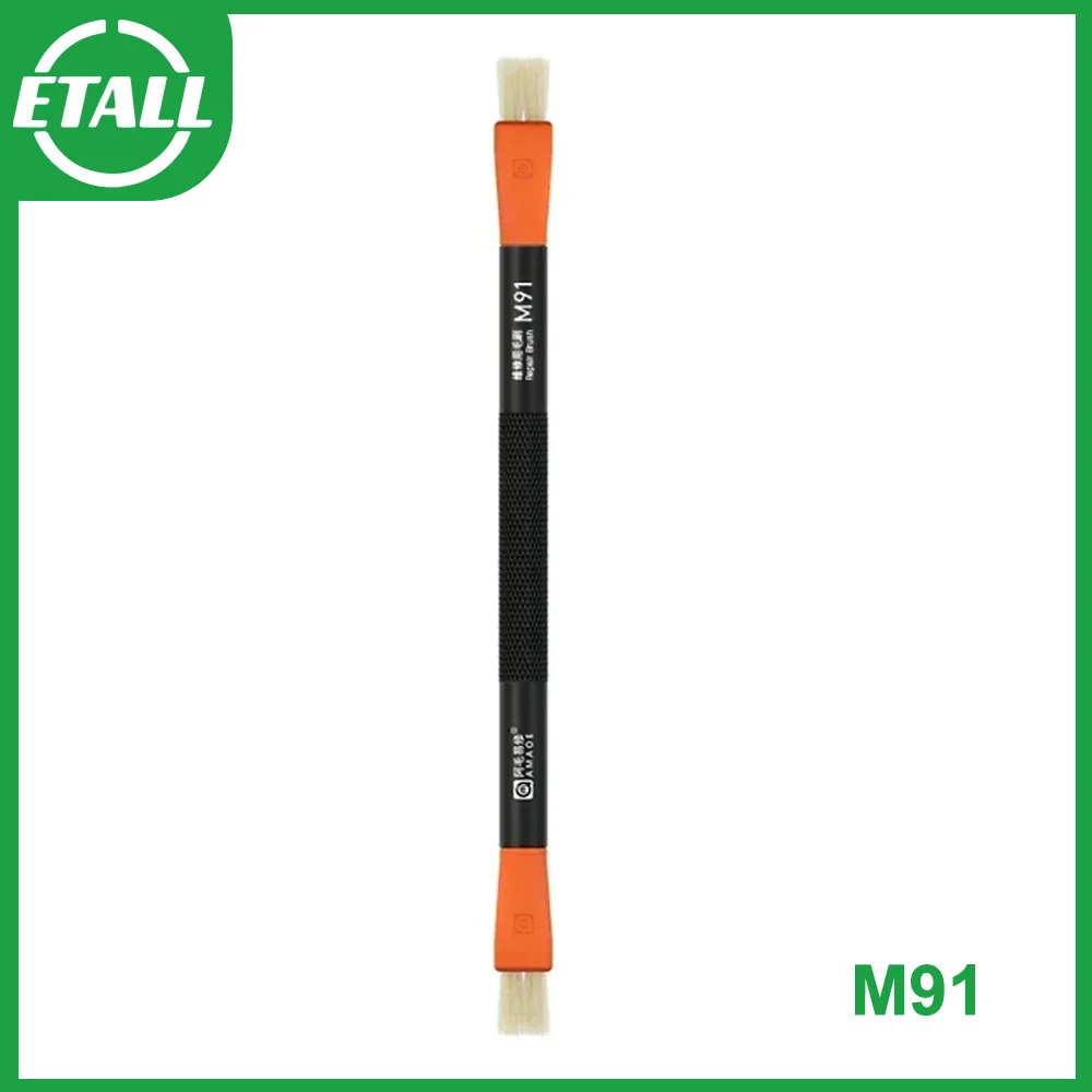 

AMAO M91 M90 Anti Static Dust Bristle Brush For Mobile Phone Tablet PCB BGA Bonding Pad Repair Soldering Clean Double-Head Brush