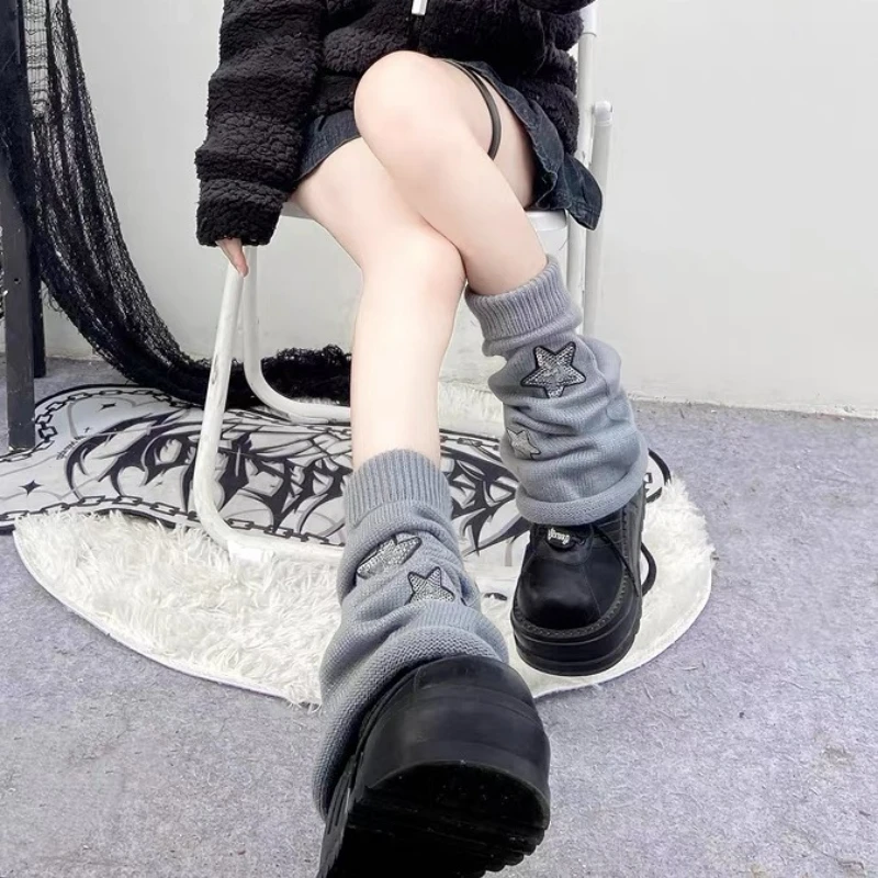 Personalized Knitted Y2K Subcultural Leg Covers Stacked Socks Mid Length Sleeves Trendy Cool Girl Style