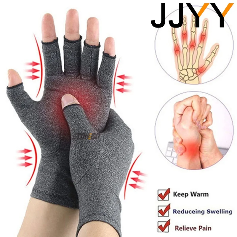 JJYY 관절염 방지 장갑, 터치 스크린 장갑, 손 지지대, 통증 완화, 관절염 손가락 압박, 돌고 장갑, 1 쌍