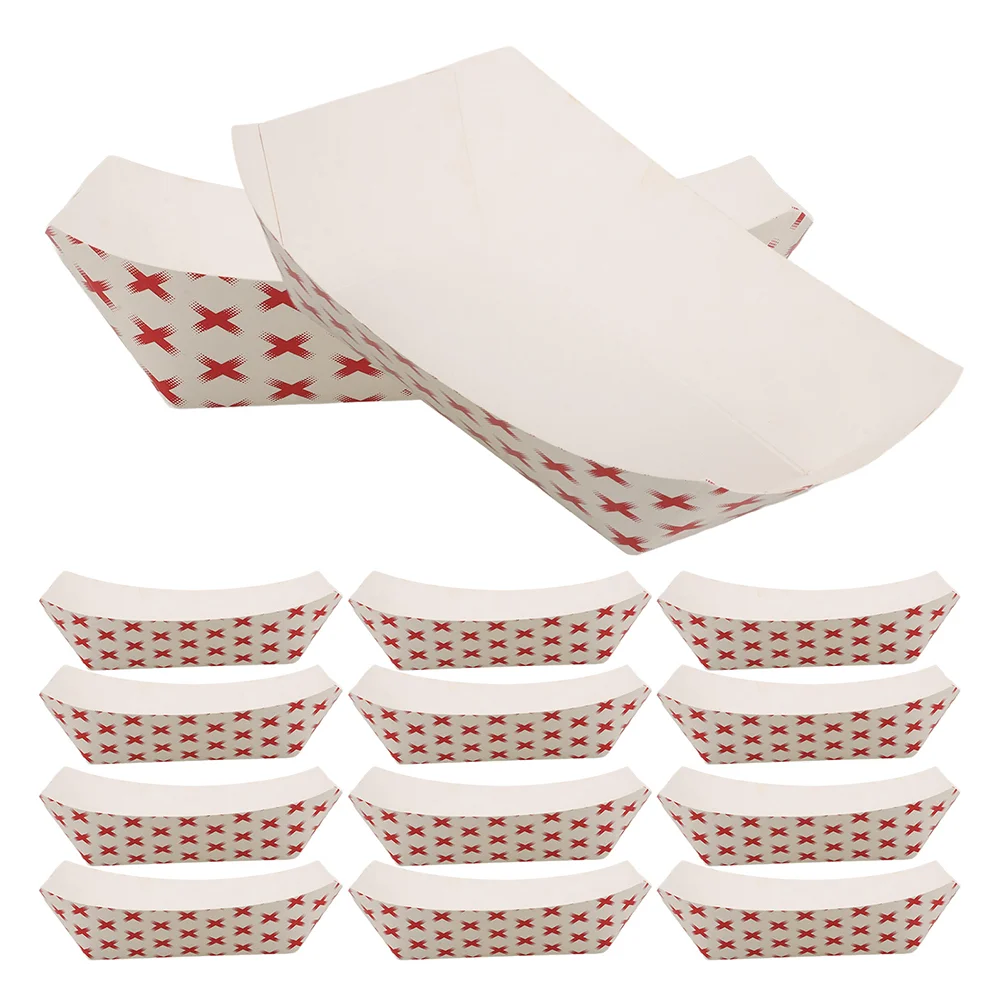 50pcs Disposable Kraft Paper Food Boats Trays for Hot Dogs, Chicken Wings, French Fries... - SKU PFBT1826 - UGI Packaging