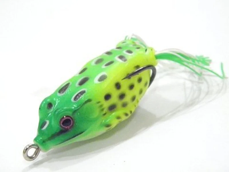 5Pcs Fishing Soft Toad Frogs Bass Fishing Lure Baits Hollow Body Water Frogs Fishing Tool Color Random