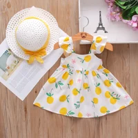 Baby Girl Dress Fruit Print Cotton Fashion Dress Summer New Comfortable Breathable Clothes 4