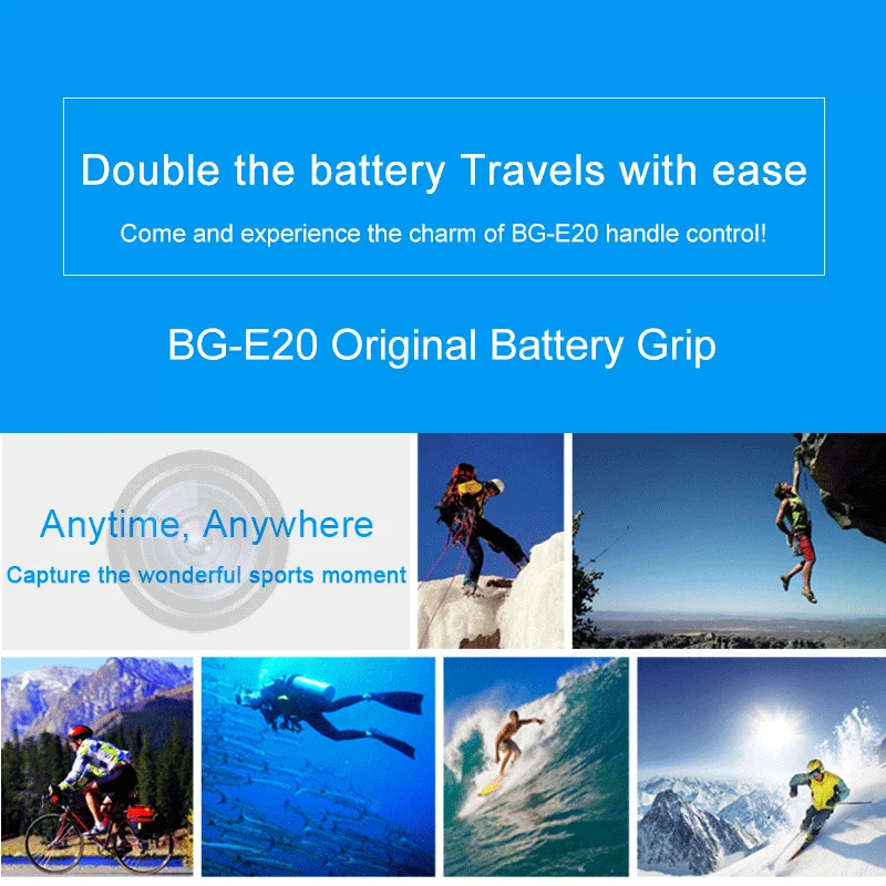 BG-E20 Battery Grip for 5D Mark IV Work with Two LP-E6, Supports Vertical Shooting.