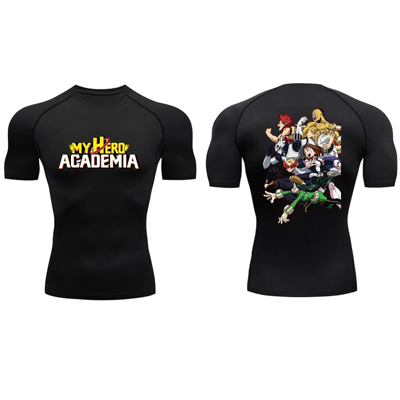 

Anime My Hero Academia Men's Compression Shirt Fitness Sport Running T Shirts Quick Dry Tee Gym Training Breathable Top Rashgard