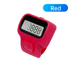 Digital LED Finger Clicker Counter - Convenient Electronic Counting Tool with Easy Operation (Red)