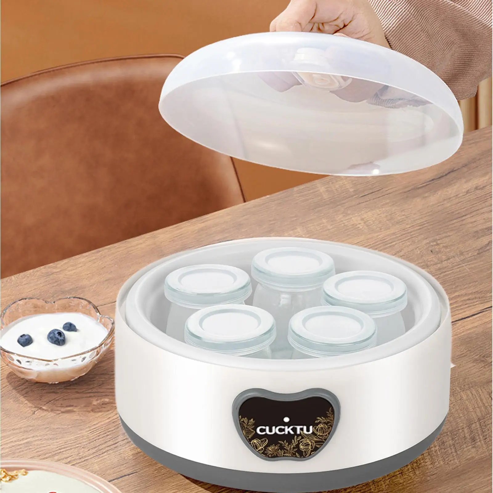 Yogurt Maker Small 1.2L Portable DIY Yogurt Tools Stainless Steel Automatic Machine for Restaurant Cafe Kitchen Home DIY
