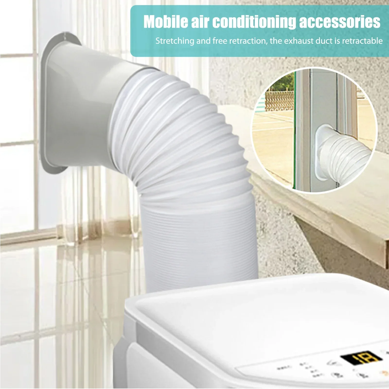Telescopic Universal Exhaust Hose Portable Mobile Air Conditioning Exhaust Hose Kit Lightweight Accessories for Home