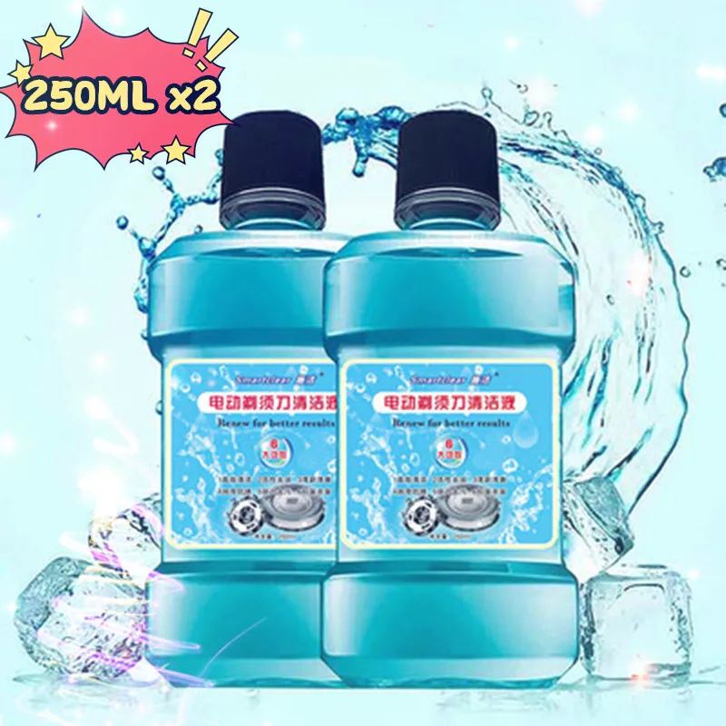 2*250ML Shaver Cleaning Solution for Braun CCR2 CCR4 Electric shaver