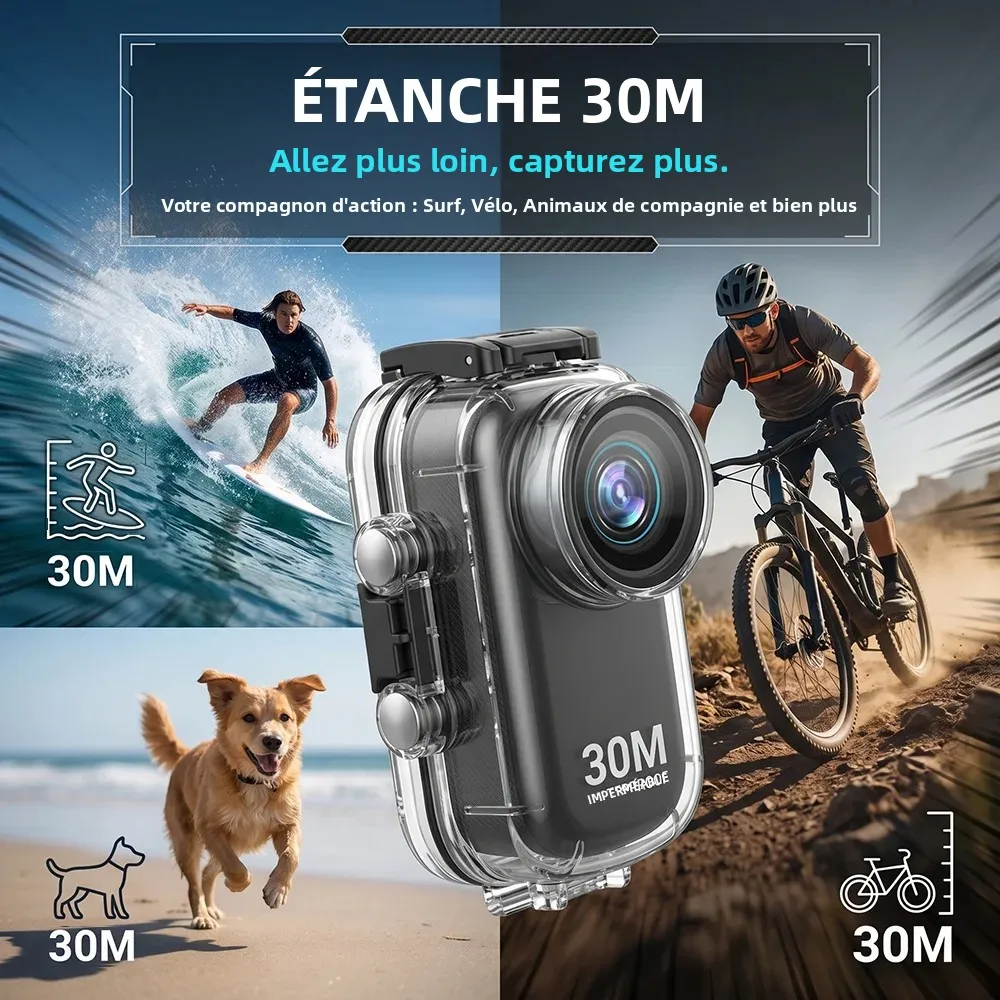 Gimbal Caméra 4K Stabilisateur Noir/Blanc 64Go ou Sans Carte