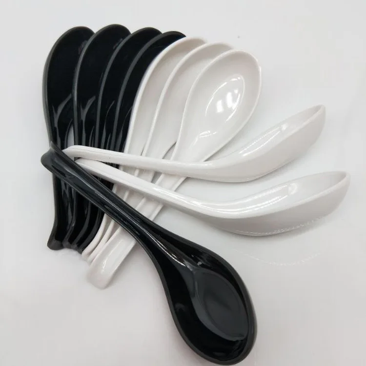 Soup Spoon 5pcs Japanese for Rice Ramen Wonton Dumplings Kitchen Cutlery