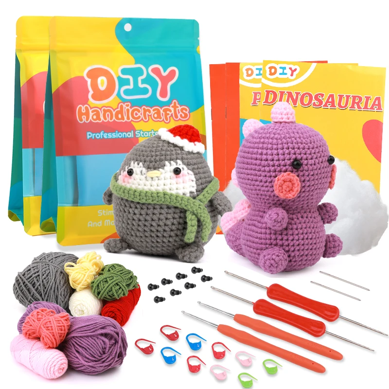 Aeelike Kit Crochet Avec Fil à Crocheter, Crochet Débutant Coplet Utile Pour Débutants, Enfants
