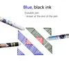 Astronaut Panda 16pcs/mix Erasable Pen 0.5mm Fine Point Friction Pens with Erasers Black Blue Ink School Writing Stationery 5