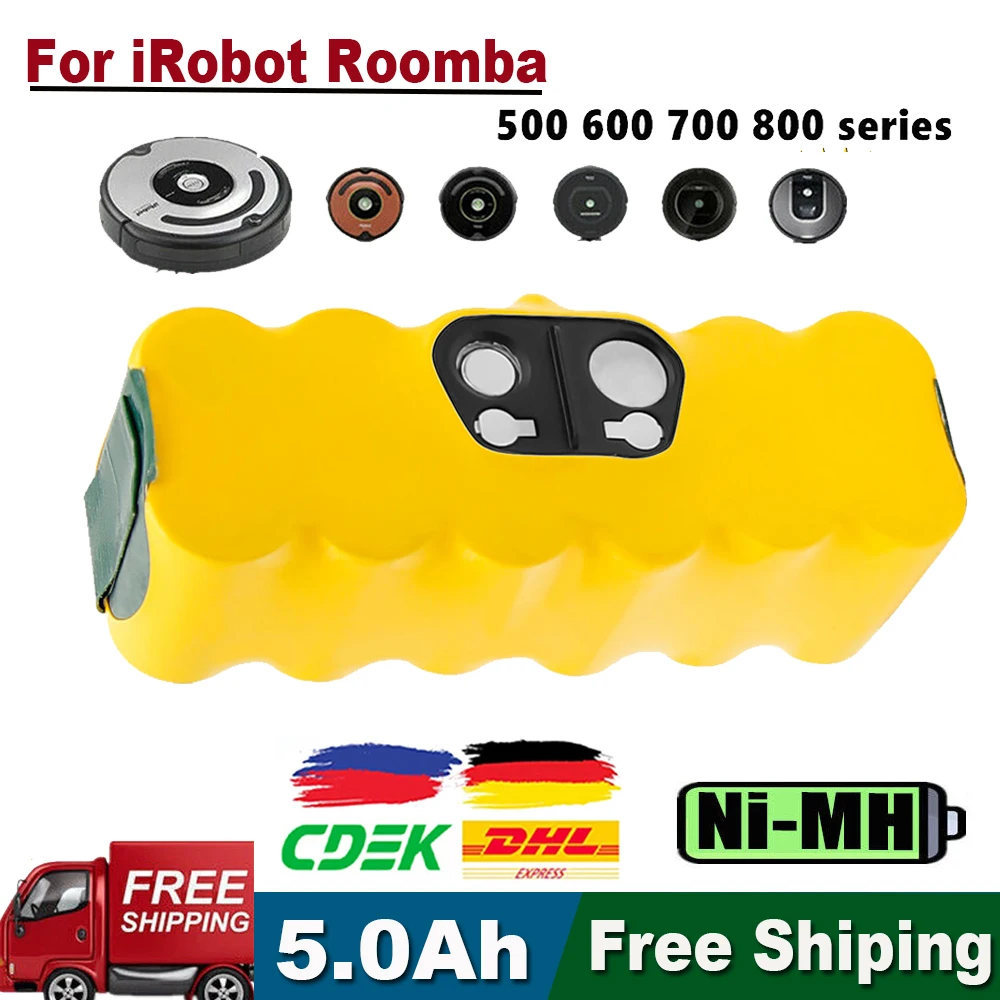 Bateríade14,4VparaiRobotRoomba,bateríade5000mAhparaiRobotRoomba500600700800900series14,4V620650770780580-AliExpress