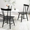 Set of 4 Windsor Chairs, Rubber Wood Dining Chairs with Spindle Back, Wide Seats, Anti-Slip Foot Pads, Max Load 330 Lbs, Armless 4