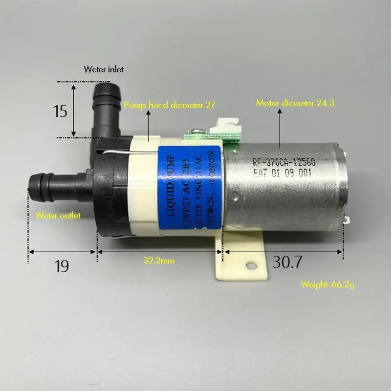 유량 감지 보드가 있는 370 DC 담수 펌프, DC 5-12V 다이어프램 펌프, 자체 프라이밍 분무기 펌프, 800 ML/min 무분무기, CJWP27