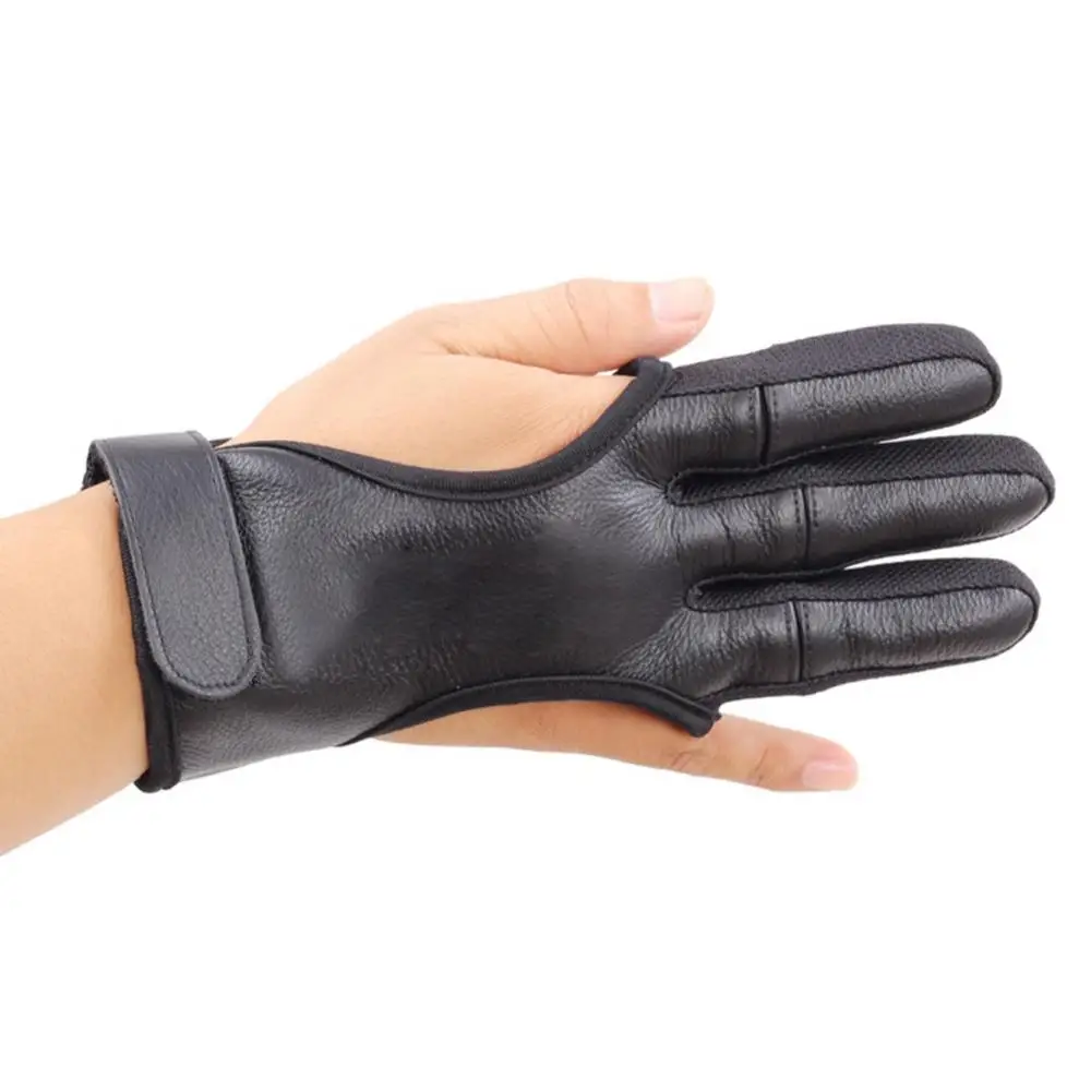 1Pc Hunting Glove 3 Fingers High Elastic Hand Guard Protective Archery Bow Shooting Glove Men