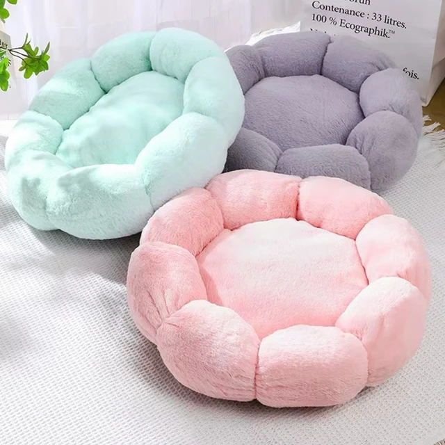 Soft Plush Pet Cat Nest Flower Cat Nest Cat Winter Warm Plush Cat Nest Four Seasons Dog Nest Cat Bed Cat Dog Mat Pet Supplies 6