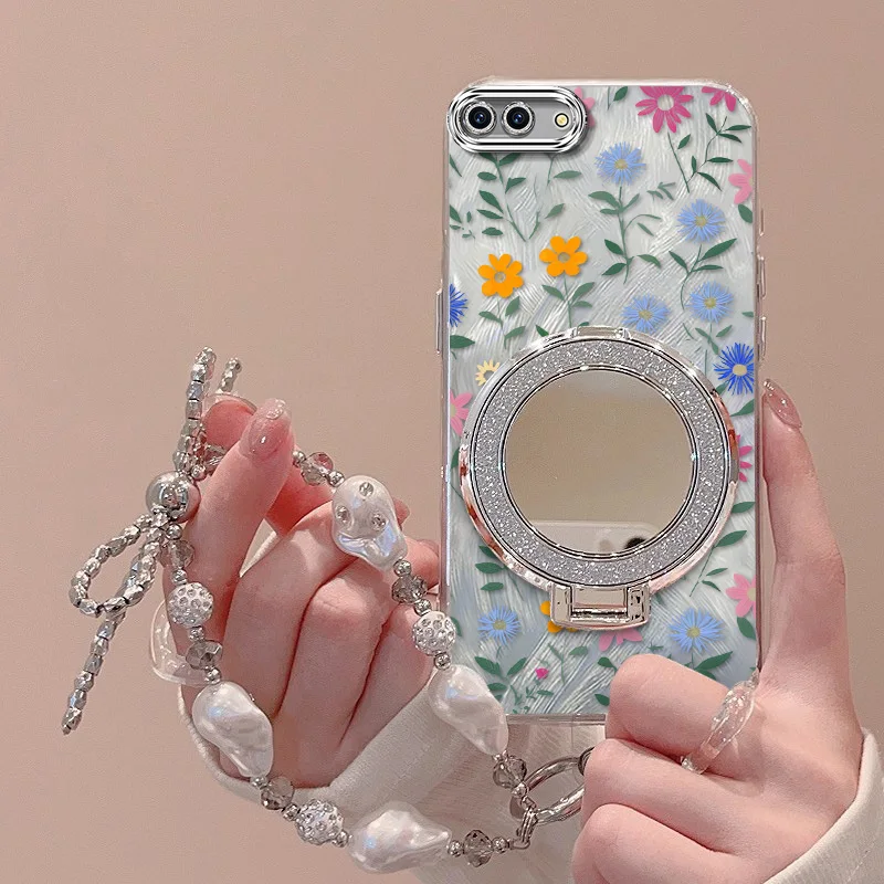 Charming Floral Phone Accessory Set: Case, Lanyard, and Stand