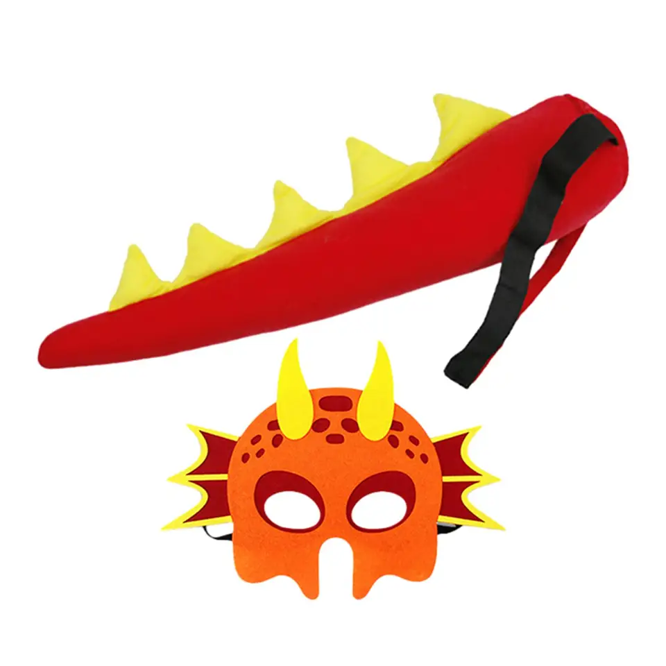 Costume Da Drago Per Bambini Con Ali E Coda – Accessorio Cosplay Halloween In Schiuma PU – Adatto 5-13 Anni