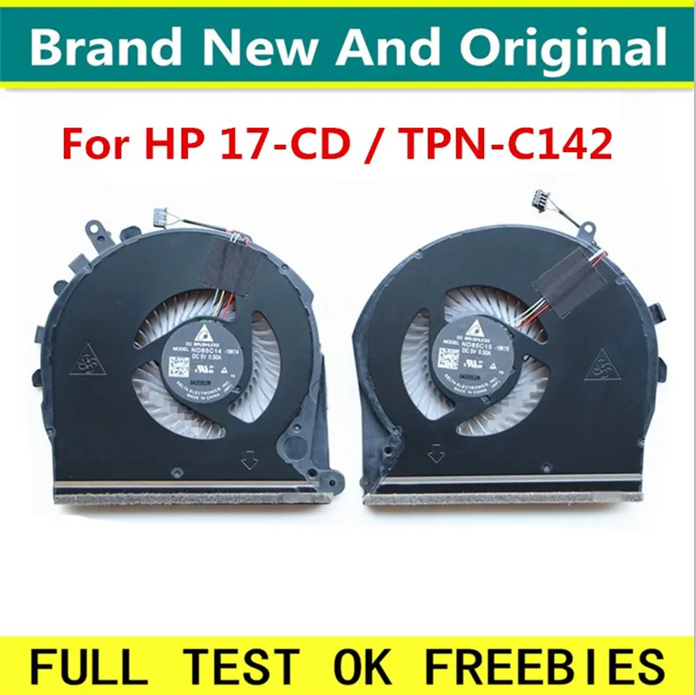 New Laptop CPU GPU For HP TPN-C142 17-CD 17-CD1XXX 17-CD0XXX Cooling Fan 17-CD0010NR 17-CD0020NR L56873-001 Cooler Fans Radiator