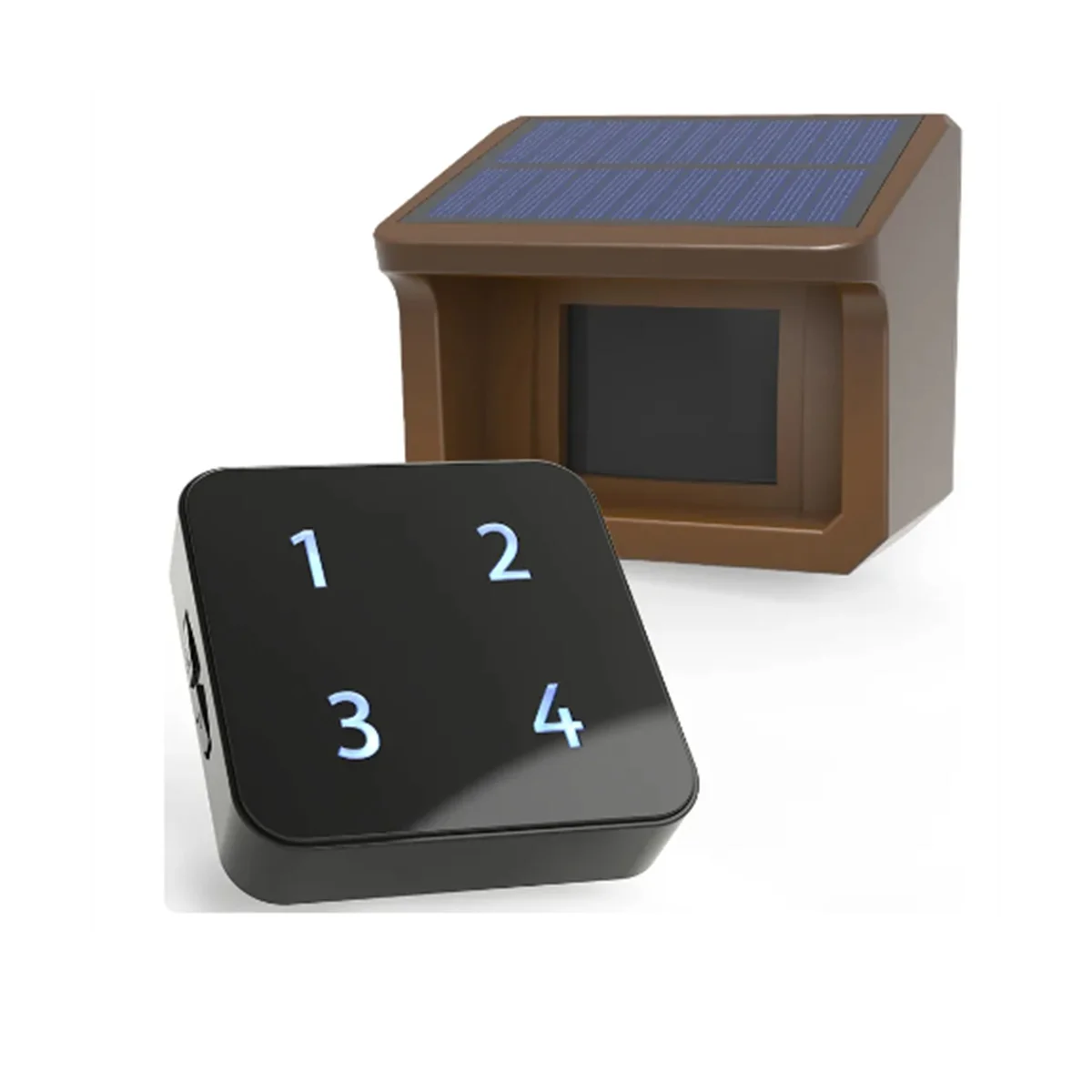 

800 Meters Solar Wireless Driveway Alarm Outdoor Weather-Resistant Motion Sensor&Detector DIY Alert System(A) EU Plug