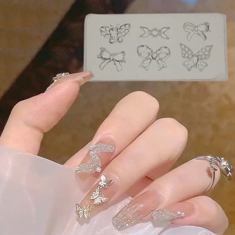 1Pcs Baroque White Horse 3D Acrylic Nail Mold 4*2CM Silicone Stamping Plates DIY Retro Style Resin Mold for Jewelry Making Decor 6