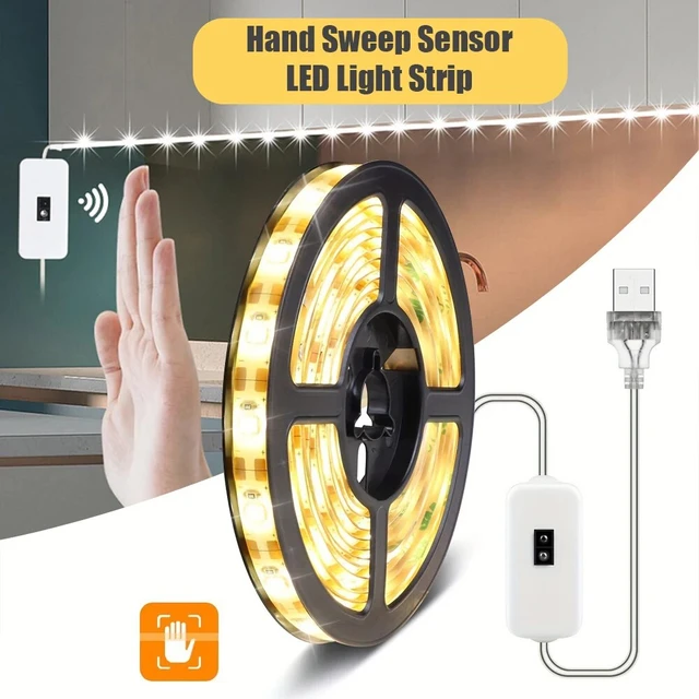 LED-Streifen Licht Hand Sweep Waving Sensor DC 5V USB Hintergrund  beleuchtung LED-TV-Küche unter Schrank Lampe LED-Licht Streifen Diode  Lichter - AliExpress