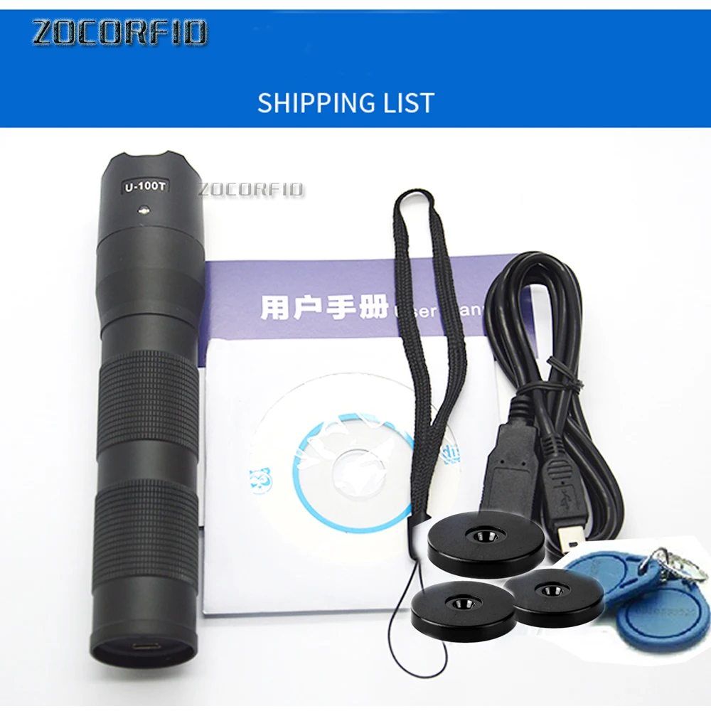 U100T LED light Waterpfoof USB2.0 Rfid Guard Tour Patrol System Free 10 Guard Tour Checkpoints 2 Staff Tag