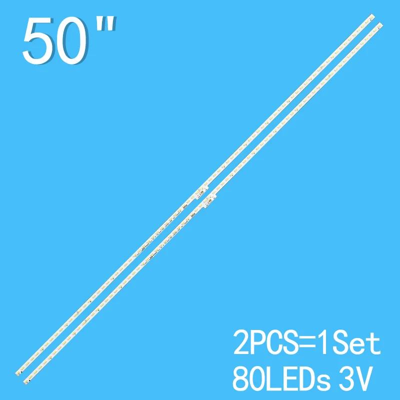 

80 lights 2 pieces/set For Hisense H50M5500 RSAG7.820.6412 RSAG7.820.7013 HE500IU-B51 LED backlight with LED 50K5500US