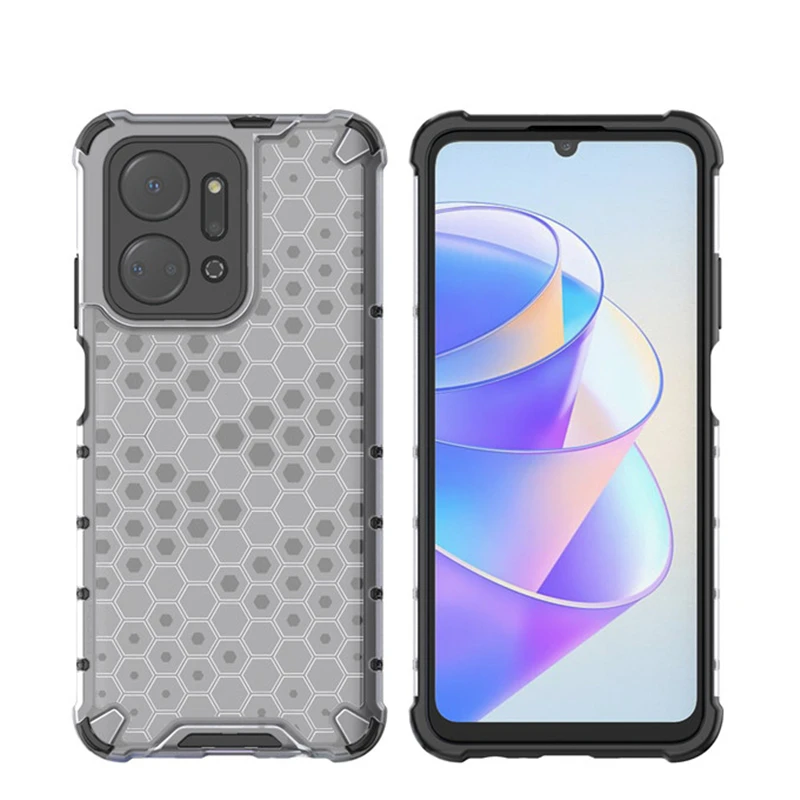 Per Honor X7A Custodia Honor X7A Cover A Nido D'Ape Antiurto Tpu Armor Hard Pc Custodia Protettiva In Silicone Per Telefono Honor X6A X7A X9A