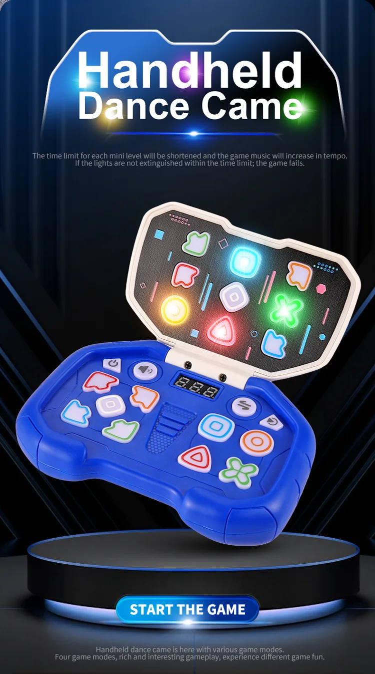 Máquina de juego de rompecabezas de música electrónica, juguetes de empuje rápido con botón pulsador, rompecabezas para niños, juegos de mesa de nivel de música de descompresión