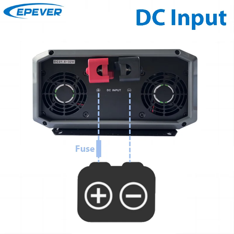 EPEVER 순수 사인파 인버터 LCD 디스플레이, AC 출력, 그리드 태양광 인버터, 3000W, 12V, 24V, 48VDC 입력, 100-120V, 220-240V