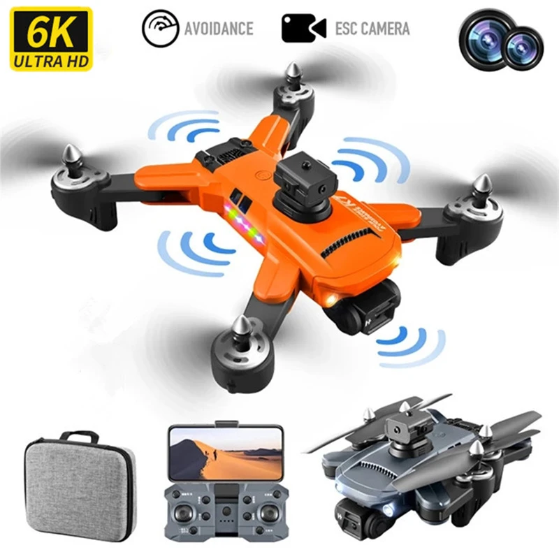 New K7 Mini Drone Professional 6K HD Camera ESC Wifi FPV with Optical Flow Obstacle Avoidance Rc Folding Quadcopter RC Helicopte micro rc helicopter