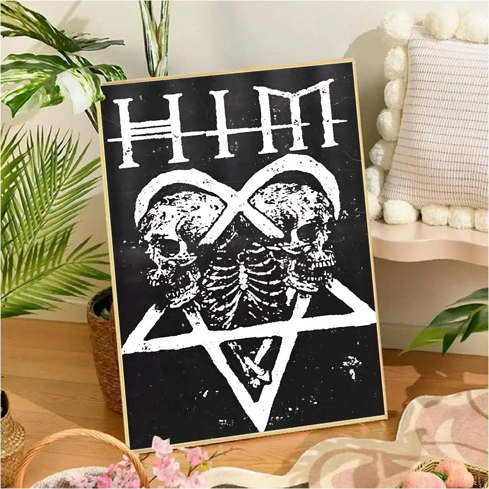 Rock H-HIM Band Whitepaper Poster HD-Qualität Poster Wandkunst Malerei Arbeitszimmer Wanddekoration – Detail 9