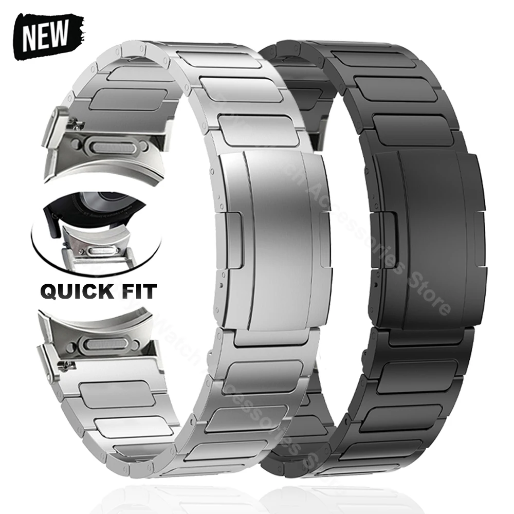 

Ремешок титановый для Samsung galaxy watch 6 5 4 band classic, быстросъемный деловой браслет для 6 40 44 мм, 47 мм 43 мм 42 46 мм Pro 45 мм