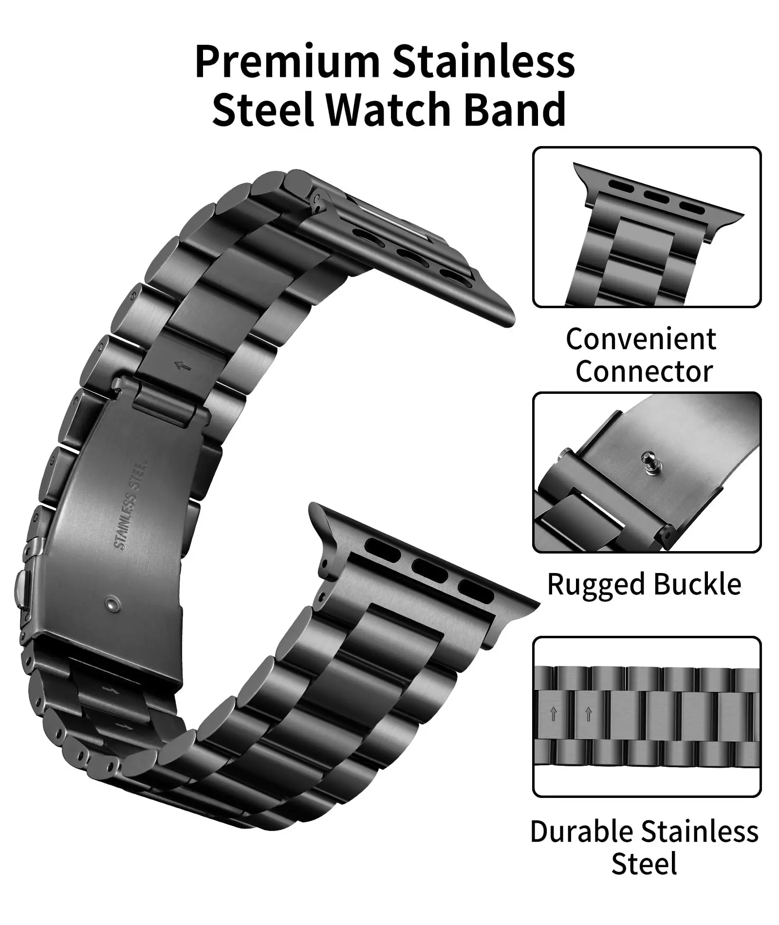 Premium Stainless Steel Watch Strap Bracelet