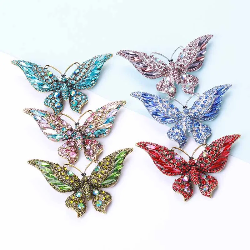 

Stylish Diamond-encrusted Large Butterfly Brooch, Delicate Versatile Insect Collection Pins, Suit Corsage