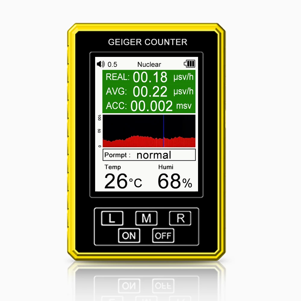 

XR3 PRO 4 IN 1Nuclear Radiation Detector with Temperature and Humidity XR-3 Geiger Counter Electromagnetic Radiation Detector