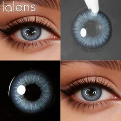 Lalens Trendy Beauty Lenses - Natural Colored Contacts for Daily Wear & Casual Elegance (Blue)