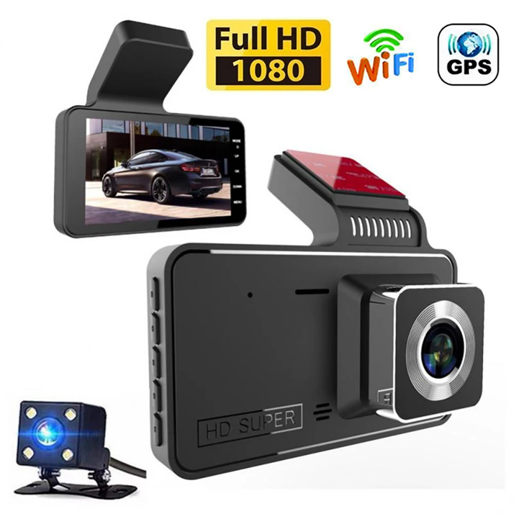 

Dash Cam 4.0" Full HD 1080P Car DVR WiFi Rear View Reversing Camera Car Video Recorder Black Box Dashcam Car Cameras GPS Tracker