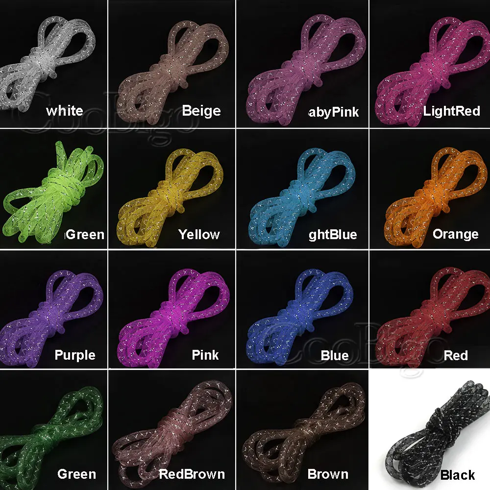 8mm Mesh Tube Crin Tubular Horsehair Crinoline DIY Necklace Choker Bracelet Hairpin Decoration 10Yards Colorful Jewelry Making Supplies Craft Supplies