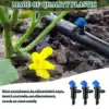 60 Pieces Irrigation Drip Emitter Garden Flag Irrigation Dripper Trees and Shrubs (Blue Black 2GPH) 6