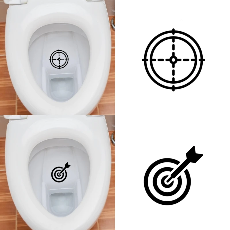 Creative Hit The Target Toilet Stickers Home Decoration Wall Decals Mural Art Poster PVC Sticker on The Wall 1PC