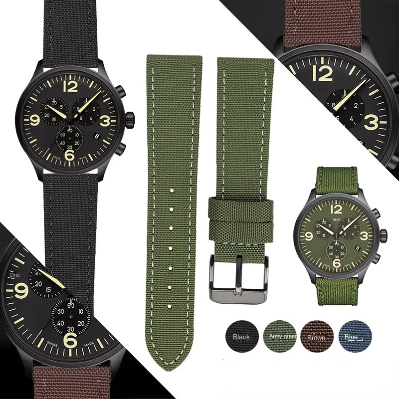 Versatile Nylon Leather Waterproof Canvas Wristband