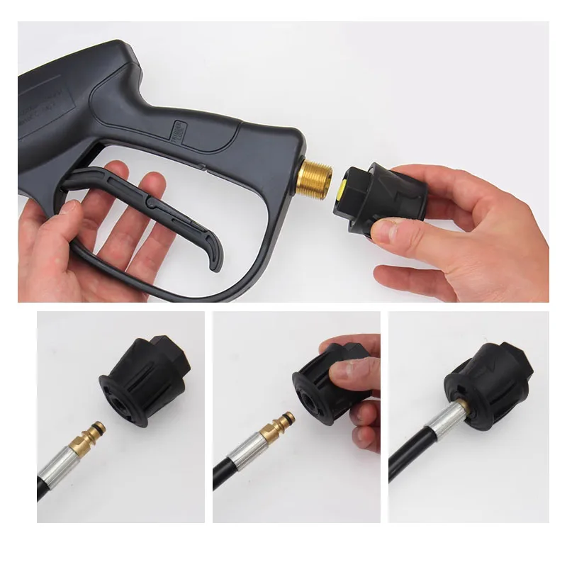 Pressure Washer Adapter Gun and Hose Quick Fitting M22 14mm Female Fitting Connector for Karcher/Lavor/Bosch Aluminum/Plastic 5