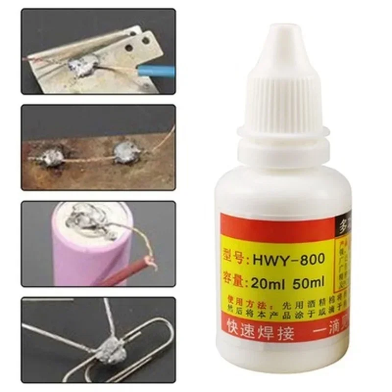 20ml Stainless Steel Liquid Flux Welding Solder Non-toxic Copper HWY-800 Paste Flux Liquid Solders Water Solders