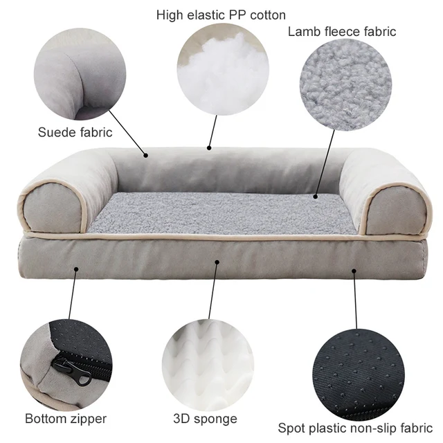 Winter Pet Dog Bed Sofa Deep Sleep Memory Foam Dog Bed Small Medium Large Square Thickened Warm Mat Kennel Dog Products 6